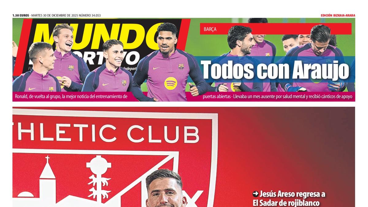 Portada de hoy de la Edición Bizkaia-Araba de Mundo Deportivo