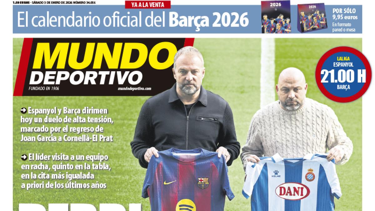 Portada de Mundo Deportivo del sábado 3 de enero de 2026