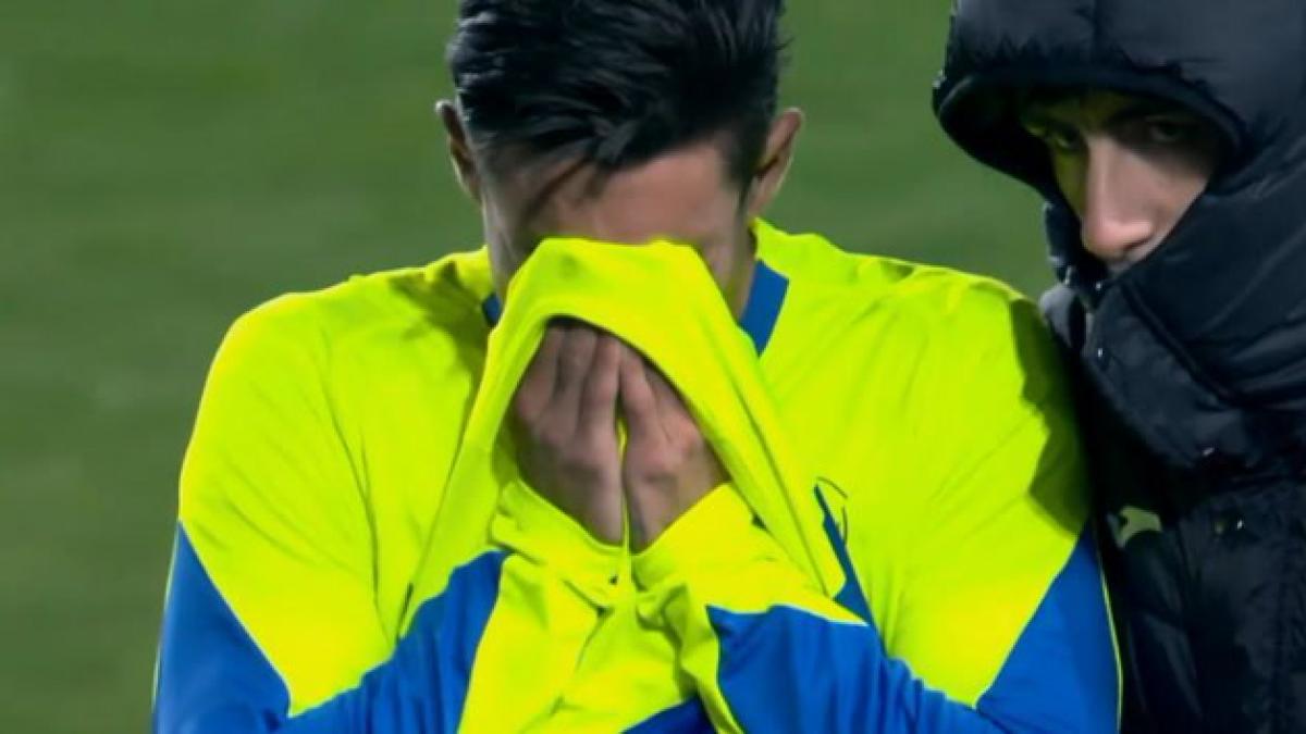 Entra en el 58’ y sale en el 82’: Sancris rompió a llorar tras ser señalado por Bordalás