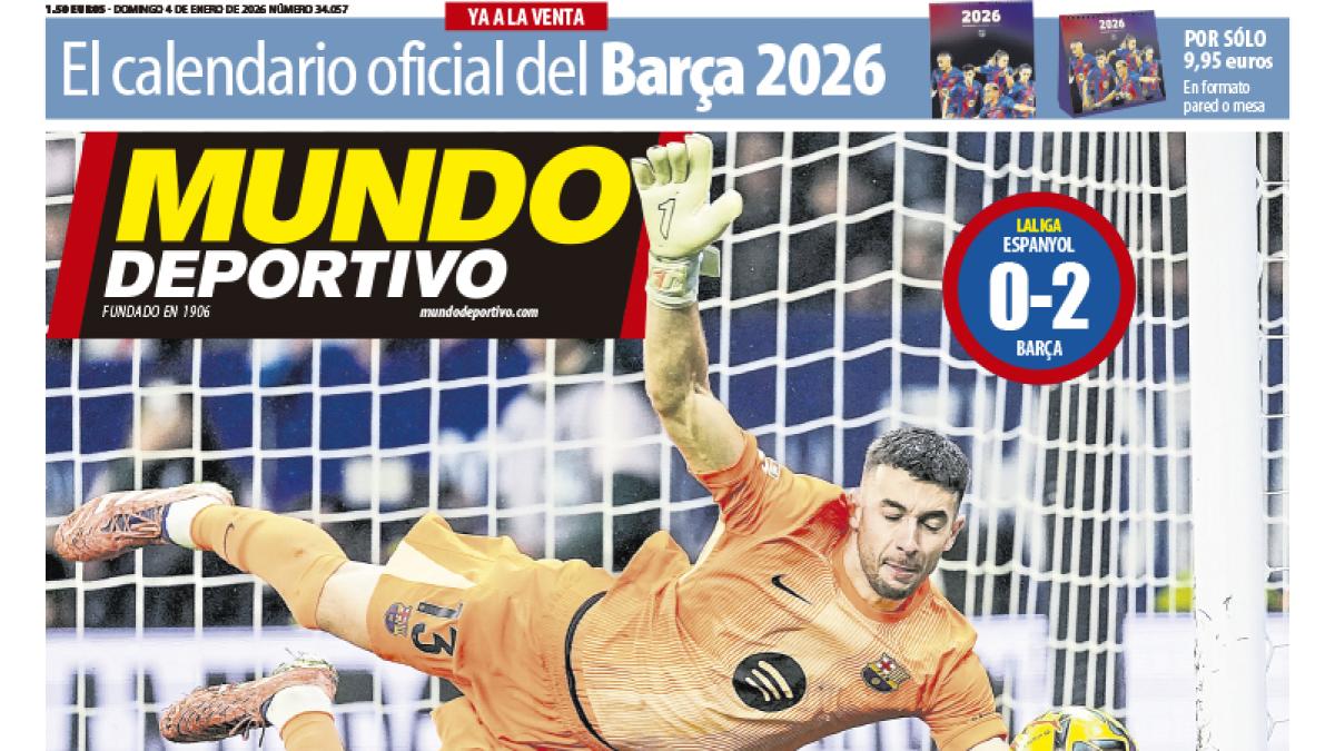 Portada de Mundo Deportivo del domingo 4 de enero de 2026