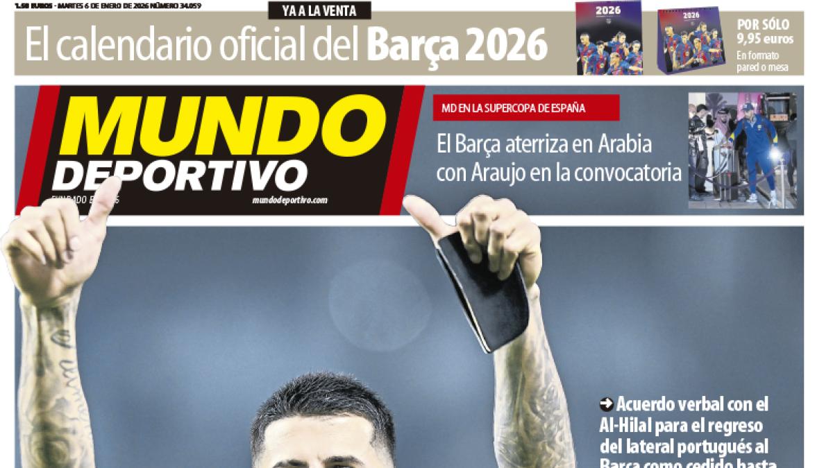 Portada de Mundo Deportivo del martes 6 de enero de 2026