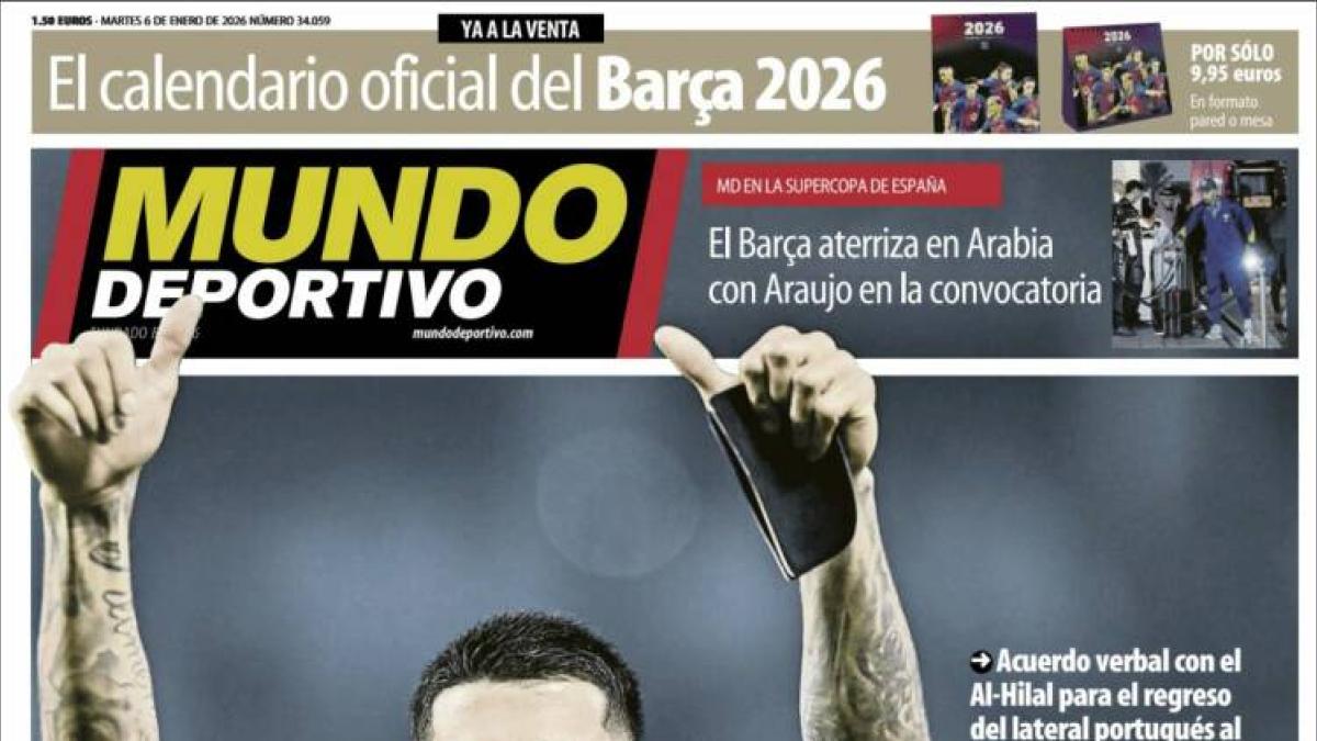 El OK de Cancelo al Barça y la Supercopa de España, protagonistas de las portadas de hoy