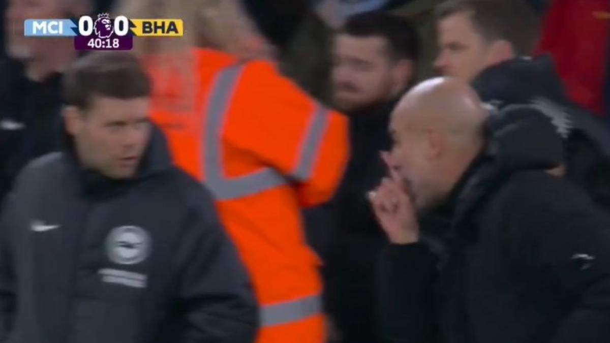Pep Guardiola se enzarza con Fabian Hurzeler en pleno partido: Así fue el desencuentro entre los dos técnicos del Manchester City y el Brighton