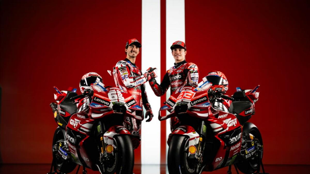 Una Ducati retro para mayor gloria de Marc Márquez y Pecco Bagnaia en MotoGP en 2026