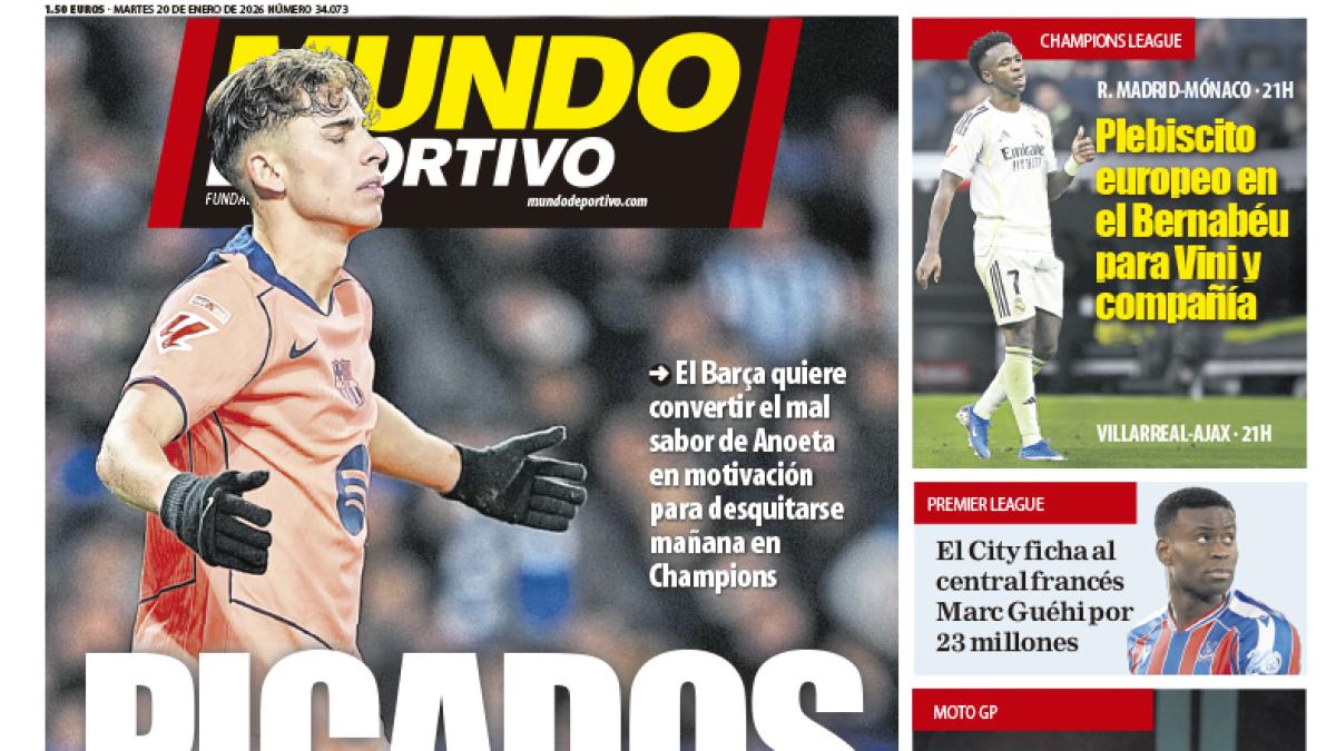 Portada de Mundo Deportivo del martes 20 de enero de 2026