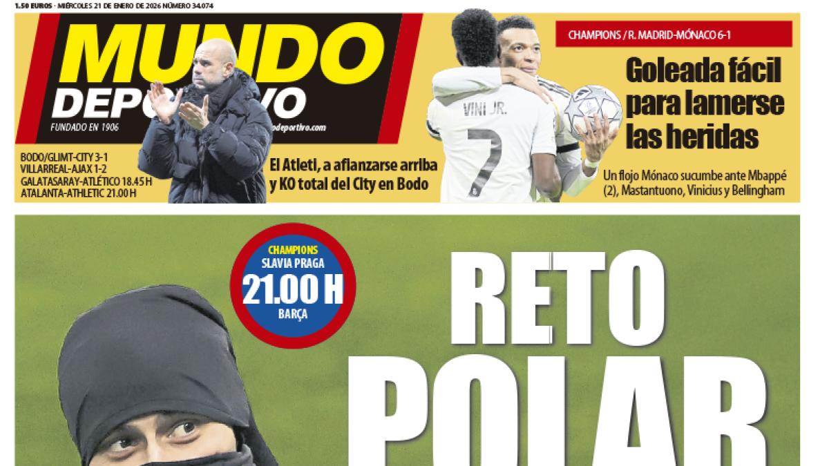 Portada de Mundo Deportivo del miércoles 21 de enero de 2026