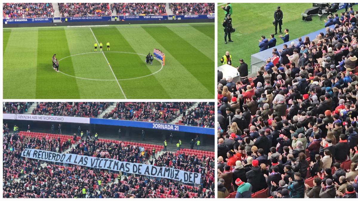 El Metropolitano recordó a las víctimas de Adamuz y Gelida