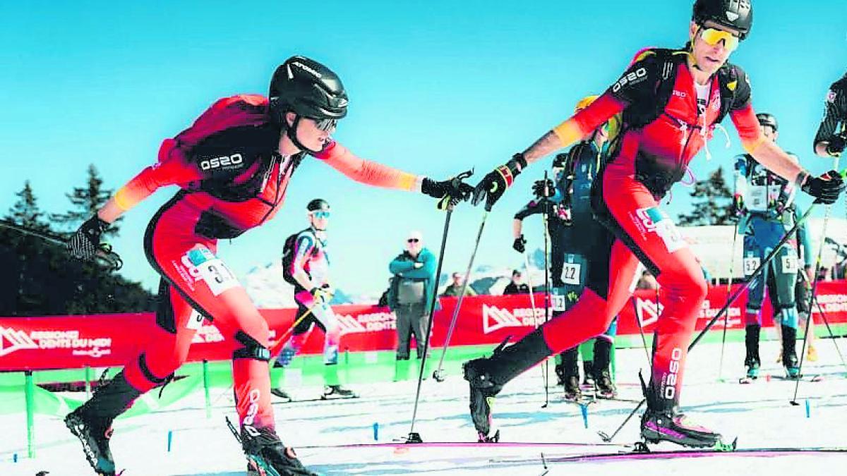 Plata que sabe a oro de Oriol Cardona y Ana Alonso en los relevos de la Copa del Mundo de esquí de montaña de Boí Taüll antes de los Juegos Olímpicos de Invierno