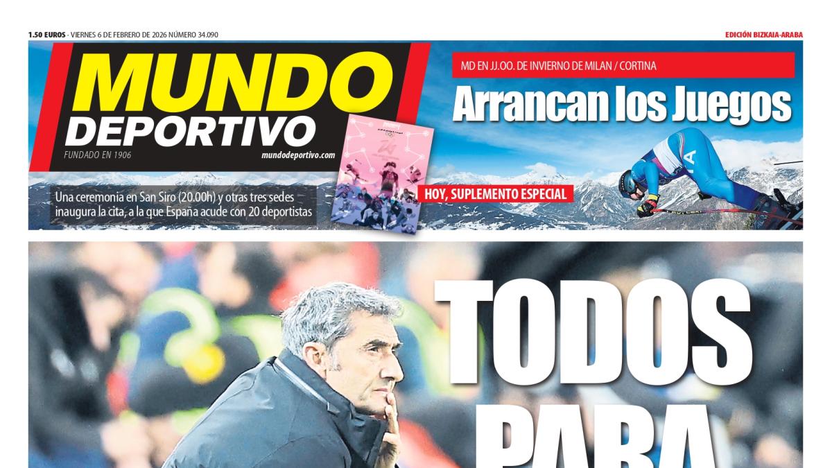 Portada de hoy de la Edición Bizkaia-Araba de Mundo Deportivo
