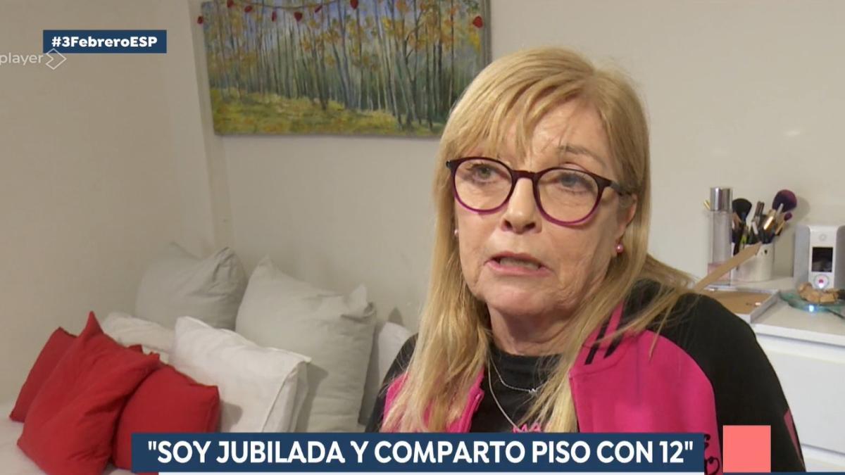 Begoña, jubilada: Tengo una pensión de 860 euros y la habitación me cuesta 600. Comparto casa con 12 personas y, si quiero invitar a alguien, tengo que notificarlo y pagar 40 euros por noche