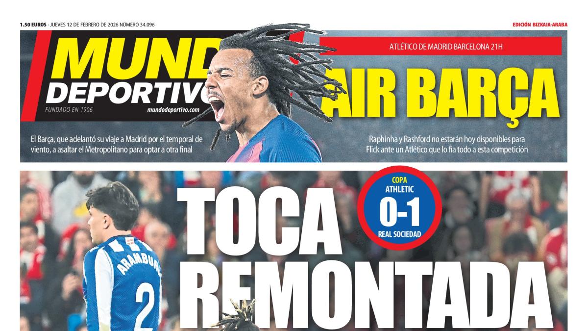 Portada de hoy de la Edición Bizkaia-Araba de Mundo Deportivo