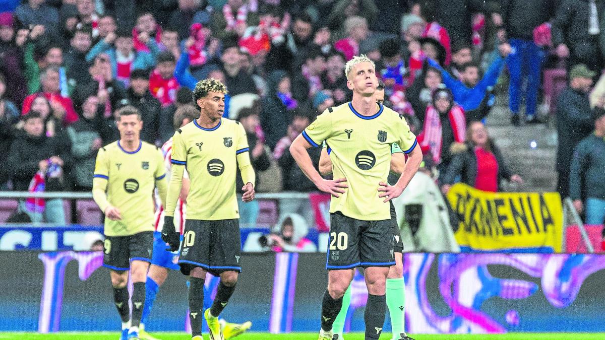 El Barça, atropellado sin piedad en el Metropolitano