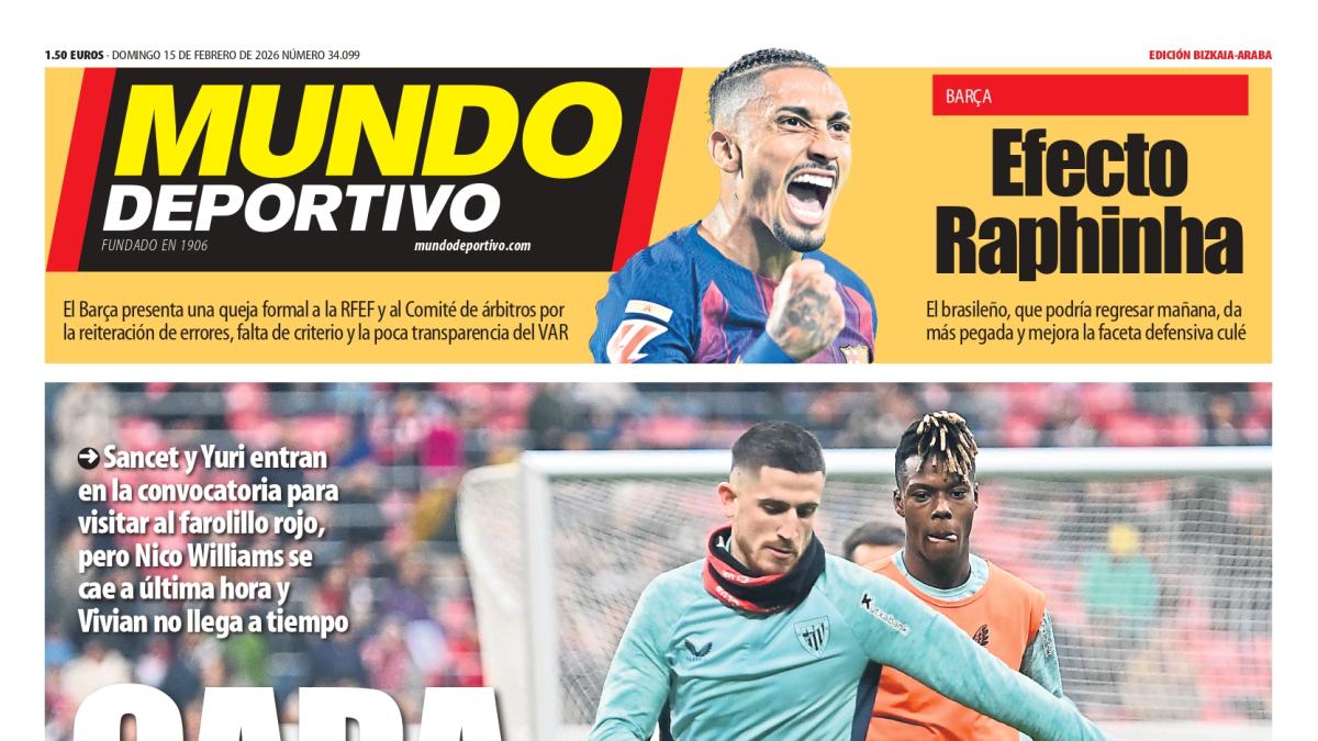 Portada de hoy de la Edición Bizkaia-Araba de Mundo Deportivo