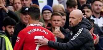 Cristiano Ronaldo y Ten Hag en Manchester United