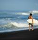 Surfer at dusk, Boca de Pascuales beach. Colima, M?xico